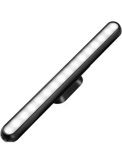 Dokunmatik Şarjlı Led Işık Usb Şarjlı Kablosuz Mıknatıslı Led Lamba Siyah Kasa 3 Farklı Işık Rengi