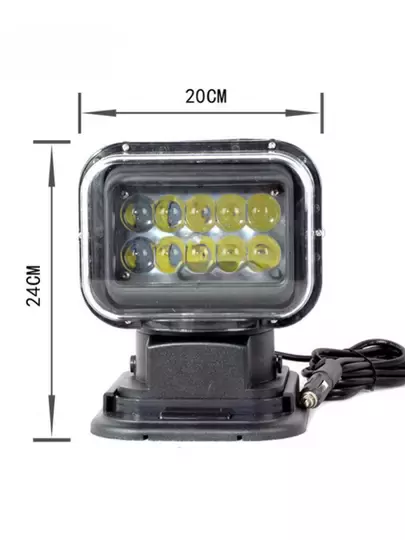 Dönebilen Uzaktan Kumandalı Spot Off Road Kamyoneti Araba Tekne Işıldak 50W