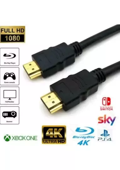 HDMI Kablo 4K 3D Ağ Destekli Altın Uçlu 4K 60Hz 18G Bps Ultra Hd 4K Ethernet HDMI Kablosu - 1.8 mt