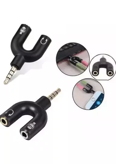 Kulaklık Mikrofon Birleştirici Adaptör 3.5mm Ayırıcı Aparat