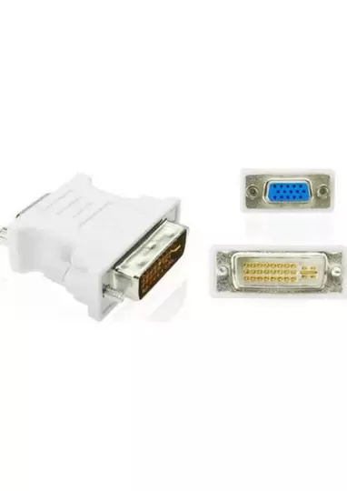 DVI 24+5 Erkek To VGA Dişi Çevirici Dönüştürücü - DVI VGA Adaptör