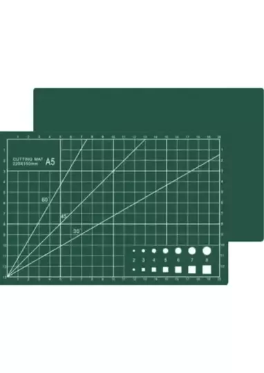 A5 Kesme Matı - Cutting Mat - Kesme Altlığı - Kesim Tablası - 22*15cm - Yeşil