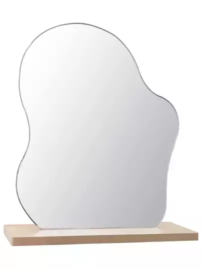 Makyaj Aynası Estetik Ahşap Makeup Mirror