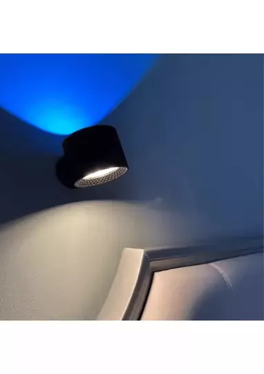 Çok Renkli Uzaktan Kumandalı Şarjlı Duvar Aplik Led Gece Lambası, 360° Dönebilir