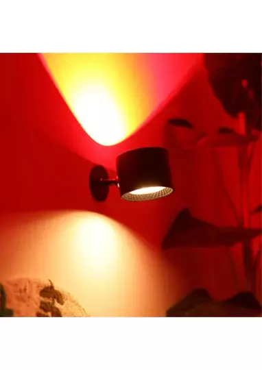 Çok Renkli Uzaktan Kumandalı Şarjlı Duvar Aplik Led Gece Lambası, 360° Dönebilir