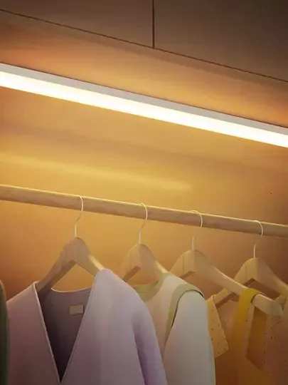 Hareket Sensörlü Tüp Ledli Şarjlı Sarı Led Auto Mod Dolap Içi, Koridor, Tezgah Altı