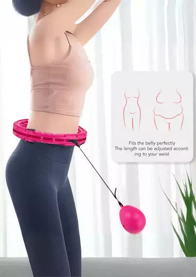 Hula Hoop Egzersiz Çemberi - Egzersiz Halkası - Ağırlıklı - Bel Bölgesi Ayarlanabilir - Hulahop