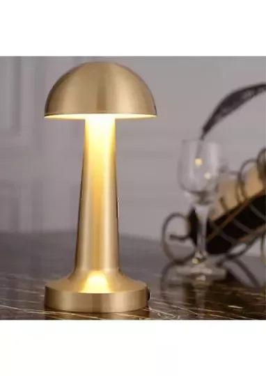 Lizbon 3 Işık Renkli Şarjlı Dim Edilebilir Masa Lambası Gold