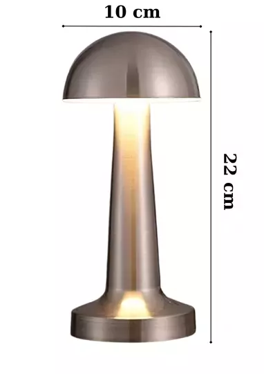 Lizbon 3 Işık Renkli Şarjlı Dim Edilebilir Masa Lambası Silver