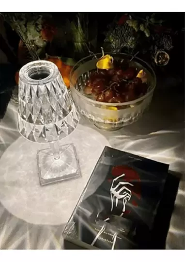 Akrilik Kristal Led Şarjlı Masa Üstü Lamba Kumandalı RGB Akrilik Kristal Led Şarjlı Masa Üstü Lamba Kumandalı RGB