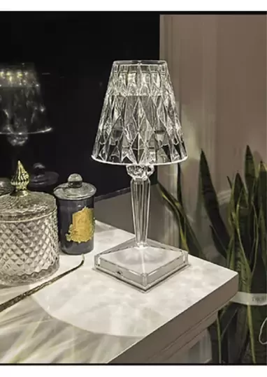 Akrilik Kristal Led Şarjlı Masa Üstü Lamba Kumandalı RGB Akrilik Kristal Led Şarjlı Masa Üstü Lamba Kumandalı RGB