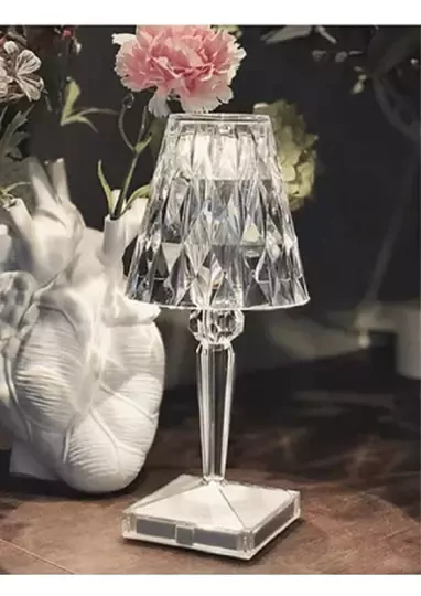 Akrilik Kristal Led Şarjlı Masa Üstü Lamba Kumandalı RGB Akrilik Kristal Led Şarjlı Masa Üstü Lamba Kumandalı RGB