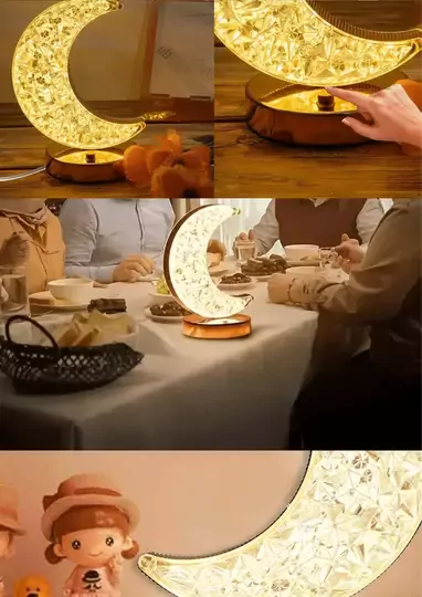 Dekoratif Ay Işığı Hilal Masa Lambası Crystal Moon USB Şarjlı 3 Modlu Ambiyans Led Gece Lambası Dekoratif Ay Işığı Hilal Masa Lambası Crystal Moon USB Şarjlı 3 Modlu Ambiyans Led Gece Lambası