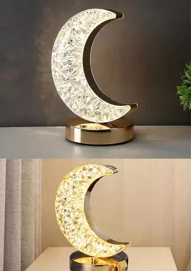 Dekoratif Ay Işığı Hilal Masa Lambası Crystal Moon USB Şarjlı 3 Modlu Ambiyans Led Gece Lambası Dekoratif Ay Işığı Hilal Masa Lambası Crystal Moon USB Şarjlı 3 Modlu Ambiyans Led Gece Lambası