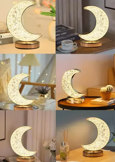 Dekoratif Ay Işığı Hilal Masa Lambası Crystal Moon USB Şarjlı 3 Modlu Ambiyans Led Gece Lambası Dekoratif Ay Işığı Hilal Masa Lambası Crystal Moon USB Şarjlı 3 Modlu Ambiyans Led Gece Lambası