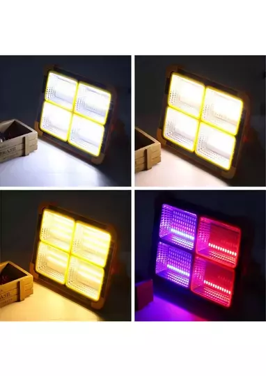 Güneş Enerjili Solar Led Projektör Taşınabilir Sarı Beyaz Ve Çakar Işık Lamba El Fenerli Güneş Enerjili Solar Led Projektör Taşınabilir Sarı Beyaz Ve Çakar Işık Lamba El Fenerli