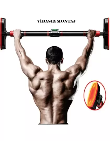 Yeni Nesil 72-95CM Kapı Barı Koridor Barfiksi Barfix Spor Aleti Demiri Barfiks Çubuğu