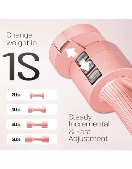 Kadınlar için Ayarlanabilir El Dambıl 5 LB Dambıl 2'li Set, 4'ü 1 Arada Küçük Dambıl Seti