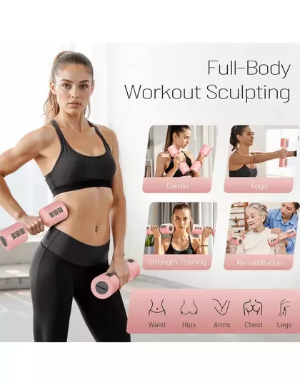 Kadınlar için Ayarlanabilir El Dambıl 5 LB Dambıl 2'li Set, 4'ü 1 Arada Küçük Dambıl Seti