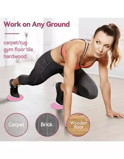 Core Slider Pilates Egzersiz Kayar Disk Pembe 2 Adet