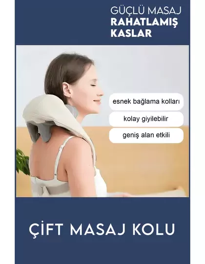 İnsan Eli Hissi Veren Şarjlı Masaj Aleti – Ovmalı, Boyun, Sırt Ve Bacak Masaj Cihazı