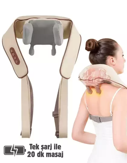 İnsan Eli Hissi Veren Şarjlı Masaj Aleti – Ovmalı, Boyun, Sırt Ve Bacak Masaj Cihazı