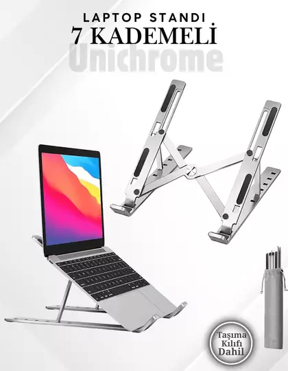Laptop Yükseltici Stand Ayarlanabilir Macbook Notebook Tablet Altlık Metal Dizüstü Bilgisayar Tutucu