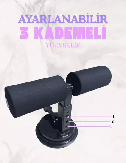 Vantuzlu Mekik Çekme Metal Spor Aleti Karın Egzersizi Evde Spor Egzersiz
