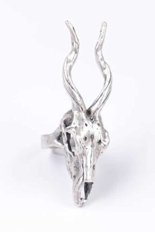 Labalaba Erkek Antik Gümüş Kaplama Addax Yüzük LBAGKERKKYZK7051