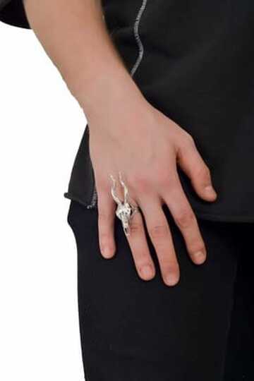 Labalaba Erkek Antik Gümüş Kaplama Addax Yüzük LBAGKERKKYZK7051