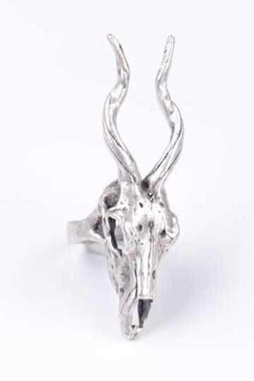 Labalaba Erkek Antik Gümüş Kaplama Addax Yüzük LBAGKERKKYZK7051