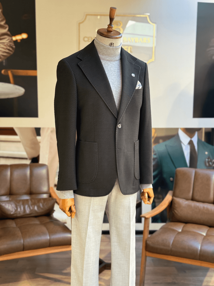 ÖRME MONO YAKA CEKET