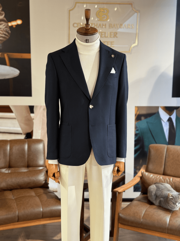 MONO YAKA DİOGONEL CEKET