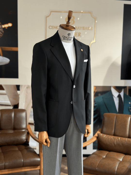 MONO YAKA DİOGONEL CEKET