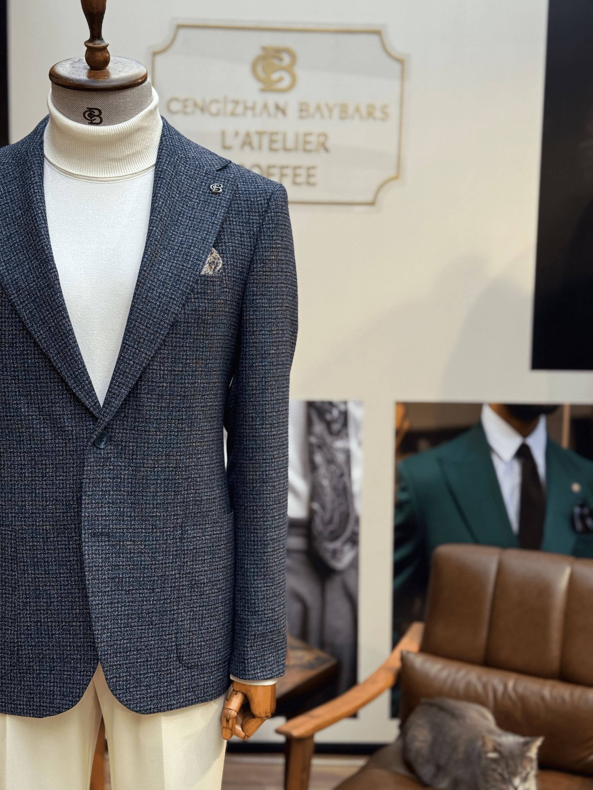 MONO YAKA DİOGONEL CEKET