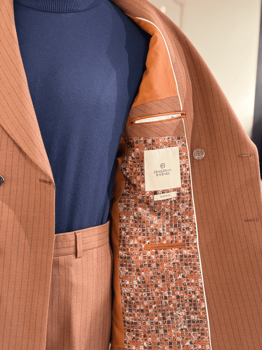 ÇİZGİLİ TORBA CEP KRUVAZE TAKIM ELBİSE