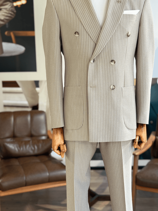 GOFRE KRUVAZE TAKIM ELBİSE