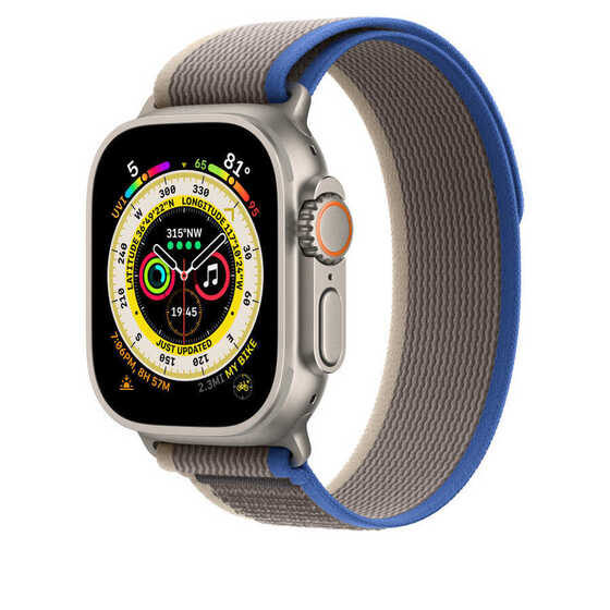 Apple Watch 7 41mm Wiwu Trail Loop Naylon Örgü İşlemeli Hasır Kordon Strap Kayış