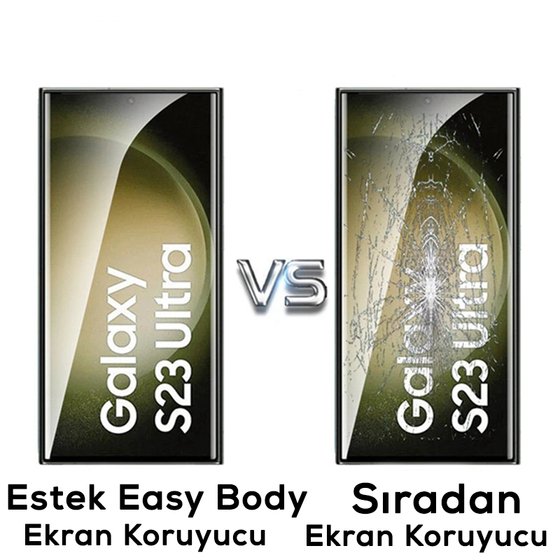 Galaxy S23 Ultra Uygulama Hizalama Aparatlı Estek Easy Body Ekran Koruyucu