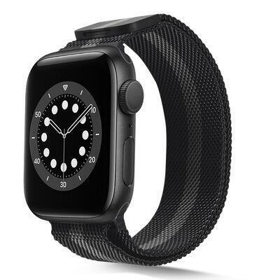 Apple Watch Seri 2/3/4/5/6/7/8/se 38mm-40mm-41mm Uyumlu Hasır Metal Kordon