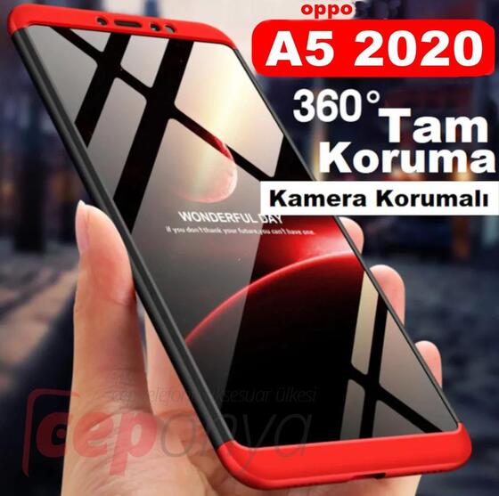 Oppo A5 2020 Kamera Korumalı 360 Tam Koruma Ays Kalite Kılıf