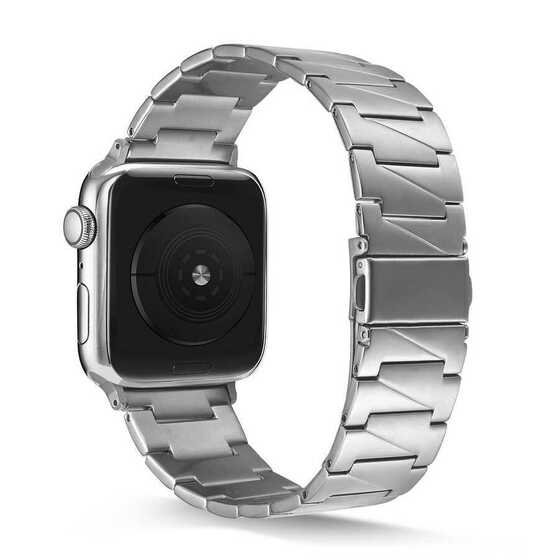 Apple Watch 42mm Uyumlu Kordon KRD-48 Metal Kordon