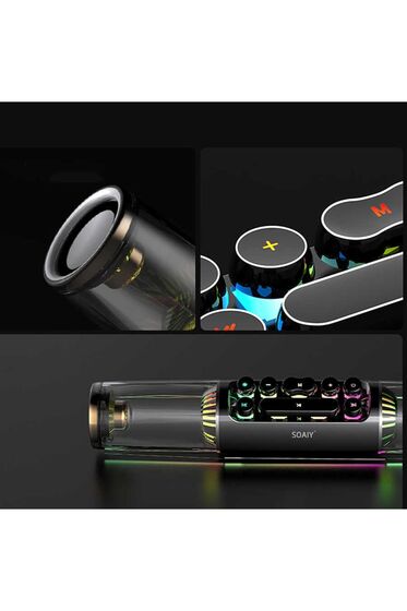 Sh19s Kablosuz Bluetooth Gaming Hoparlör Rgb Işıklı Oyuncu Hoparlör - Mekanik Tuşlu & Usb