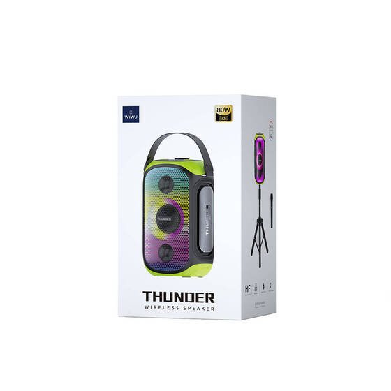 Wiwu P20 Thunder Bluetooth Speaker Hoparlör ve Karaoke Bluetooth Mikrofon IPX5 Sertifikalı