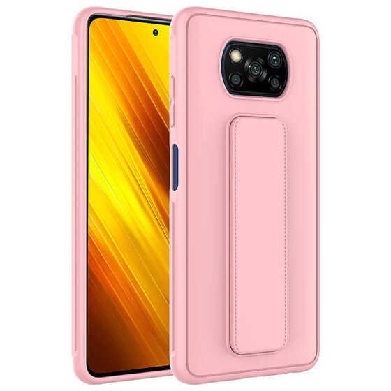 Xiaomi Poco X3 Kılıf Standlı Mat Yüzey Kamera Çıkıntılı İnce Tasarım Kapak