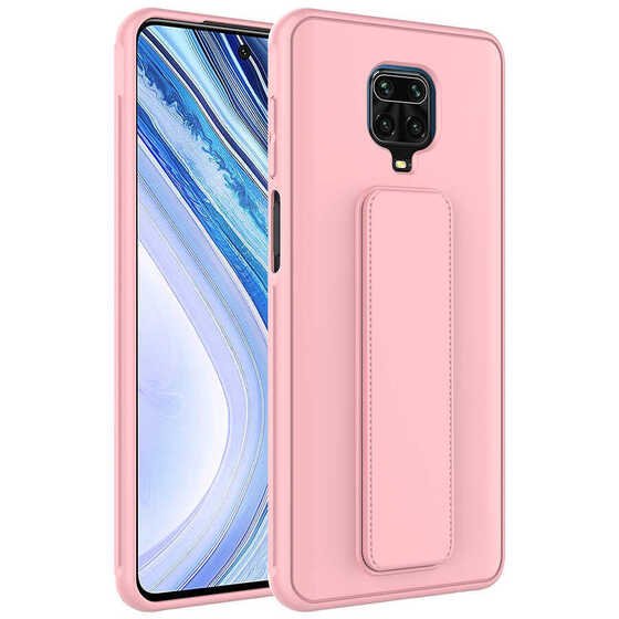 Xiaomi Redmi Note 9S Kılıf Standlı Mat Yüzey Kamera Çıkıntılı İnce Tasarım Kapak