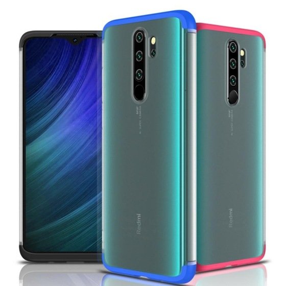 Xiaomi Redmi Note 8 Pro Kamera Korumalı Şeffaf 360 Koruma Kılıf