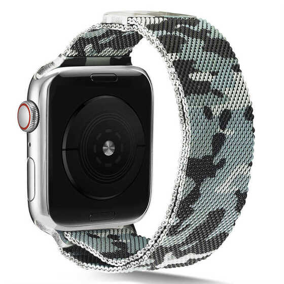 Apple Watch Ultra 49mm KRD-40 Tel Örgü İşlemeli Metal Kordon