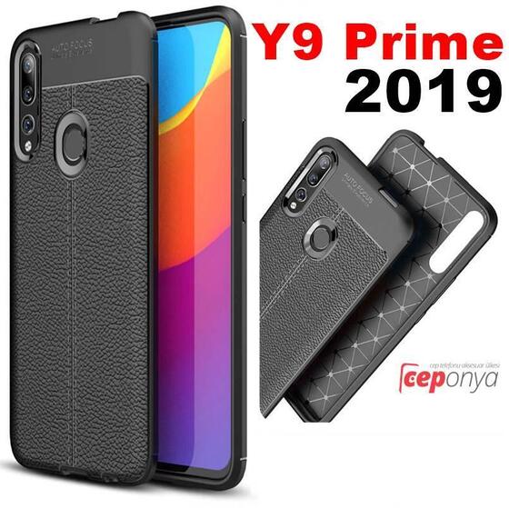 Huawei Y9 Prime 2019 Deri Desenli Kaliteli Kılıf