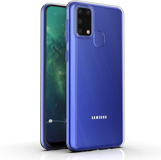 Galaxy M31 Kamera Korumalı İnce Esnek Sararmaz Şeffaf Kılıf